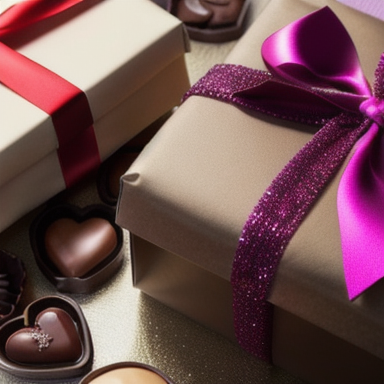 Person receiving a box of chocolates as a gift
