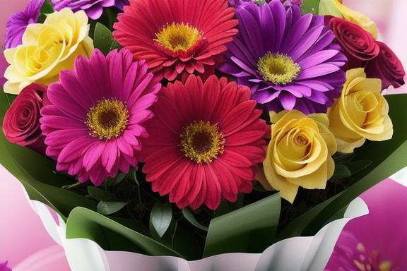 Bouquet of vibrant flowers