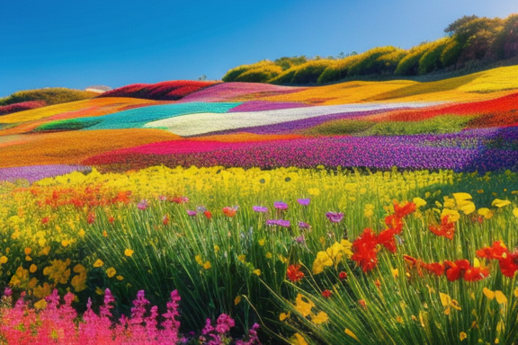 Field of vibrant flowers