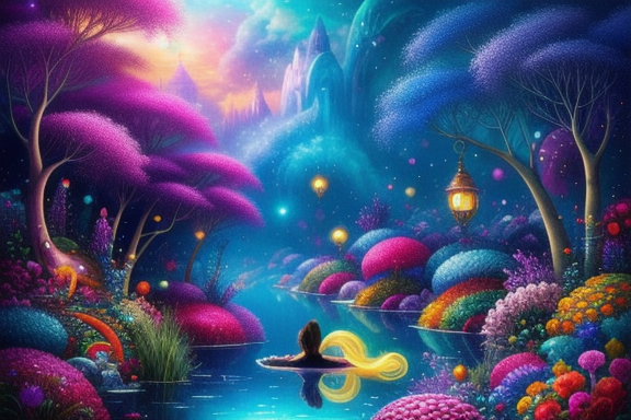 Person sleeping with vibrant dreamscapes
