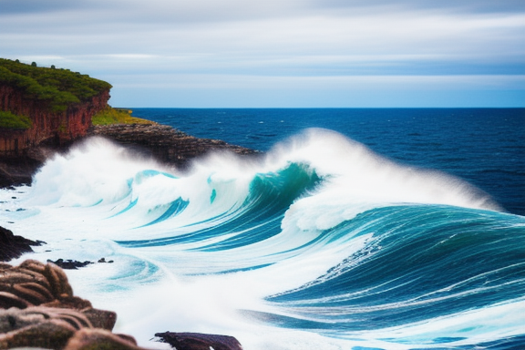 Imagem de uma onda gigante que representa o sonho com tsunami