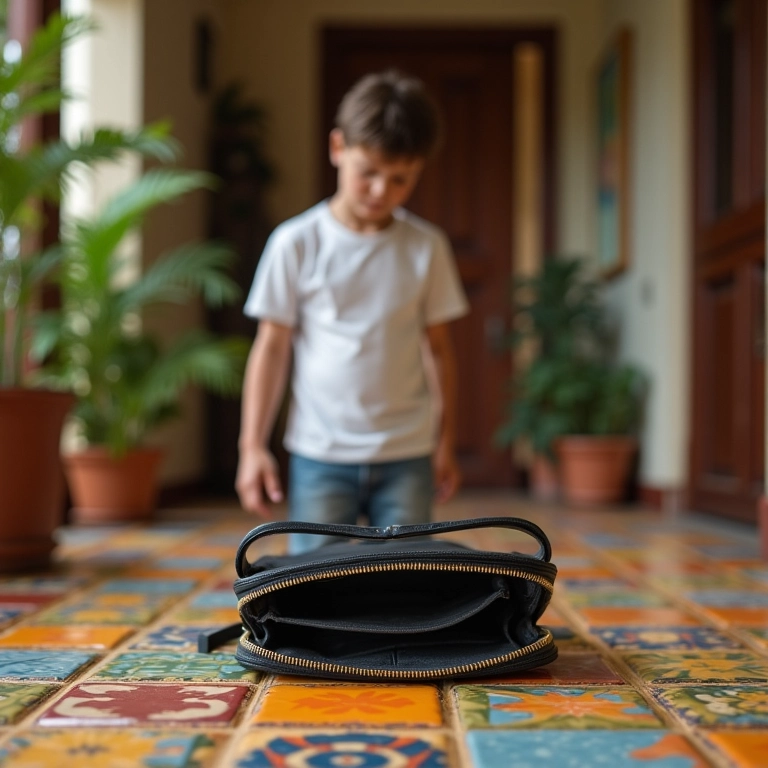 Carteira vazia no chão, simbolizando perda de dinheiro.