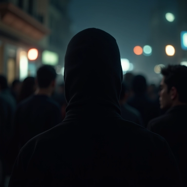 Homem negro desconhecido em meio à multidão, simbolizando mistério nos sonhos.