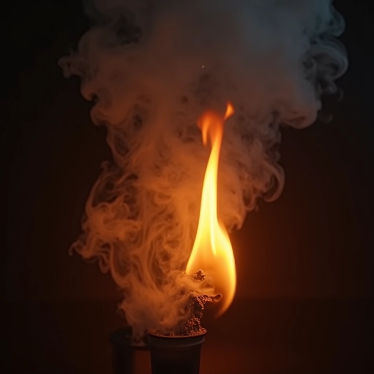 Imagem de um fogo sutil dentro de casa, refletindo ansiedade e incerteza.