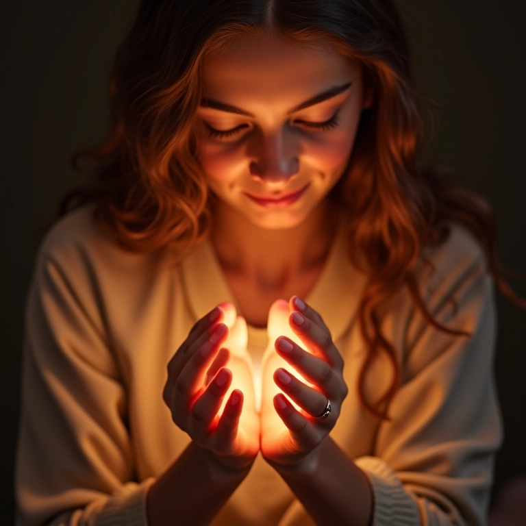 Jesus Cristo curando uma pessoa com um toque de compaixão.