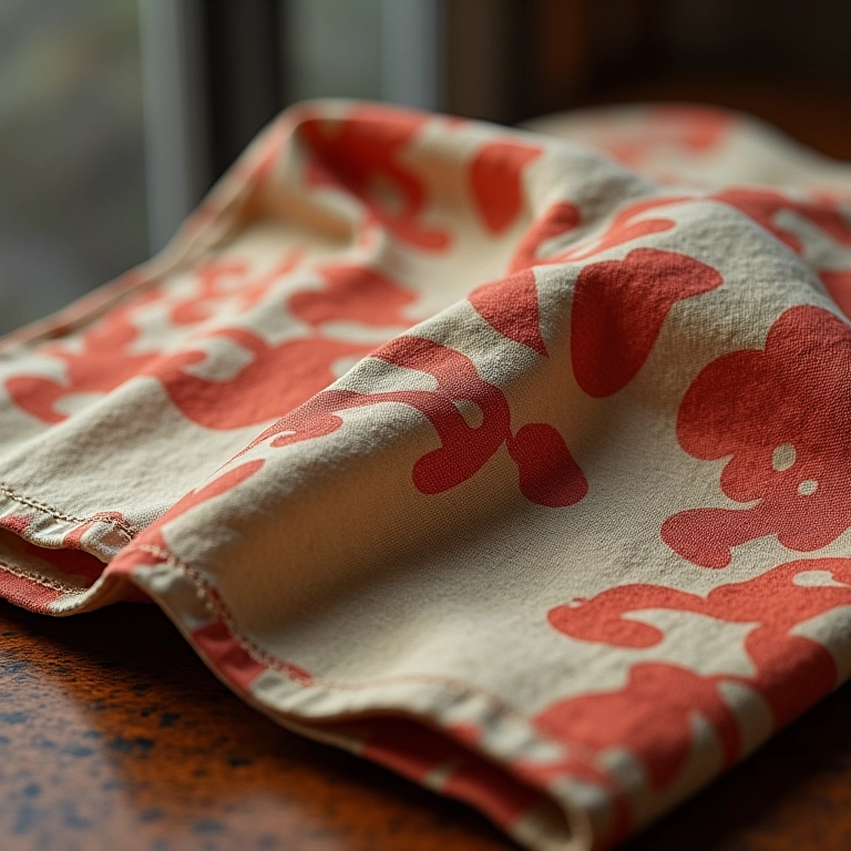 Kimono velho e desgastado com marcas do tempo.