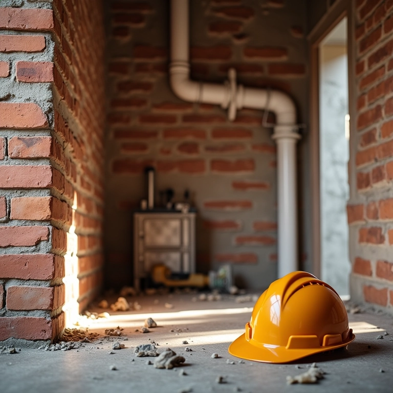 Kitnet em construção representando projetos em andamento.