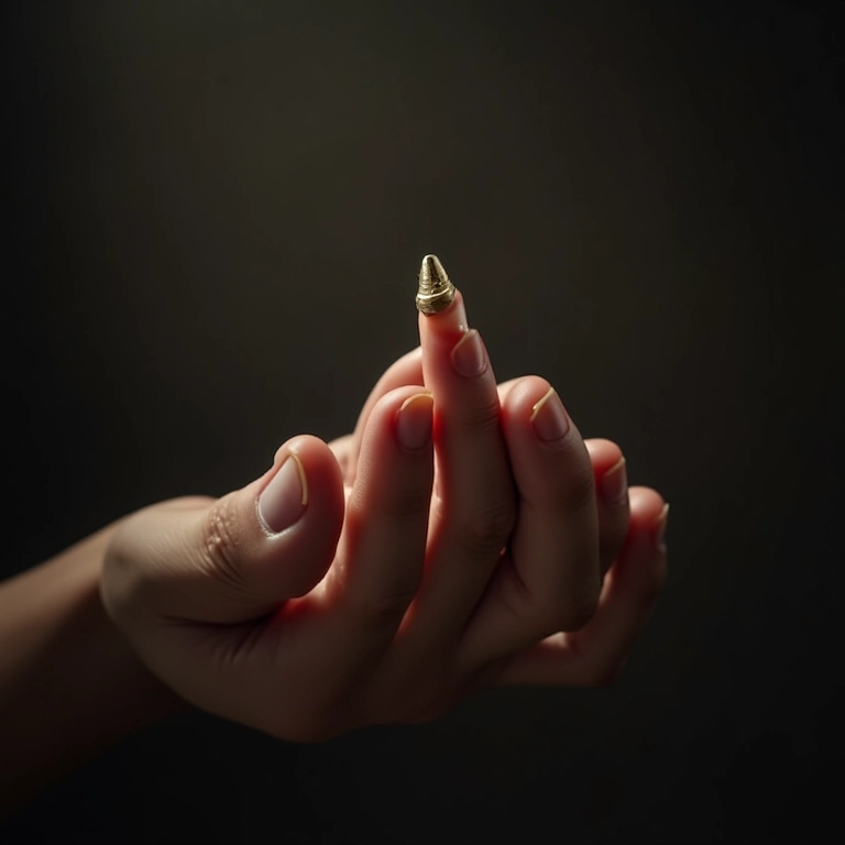 Mão com unha caindo, representando o sonho com unha caindo.