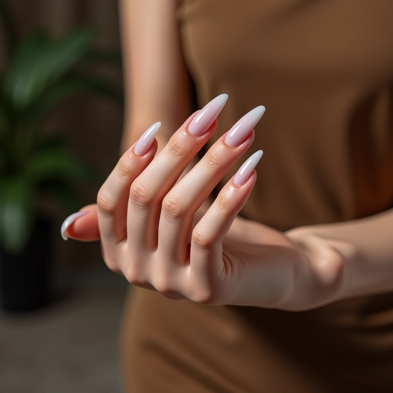 Mão de mulher exibindo unhas grandes e bem cuidadas, representando o sonho com unhas grandes.
