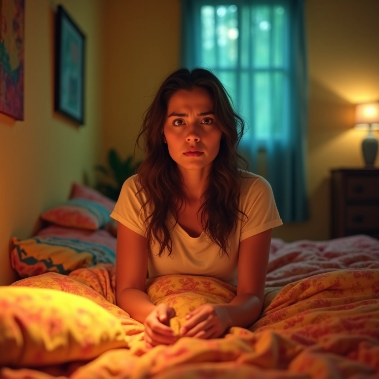 Mulher acorda preocupada após sonhar com WC sujo.