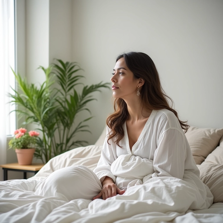 Quarto limpo e organizado com decoração minimalista brasileira e plantas.