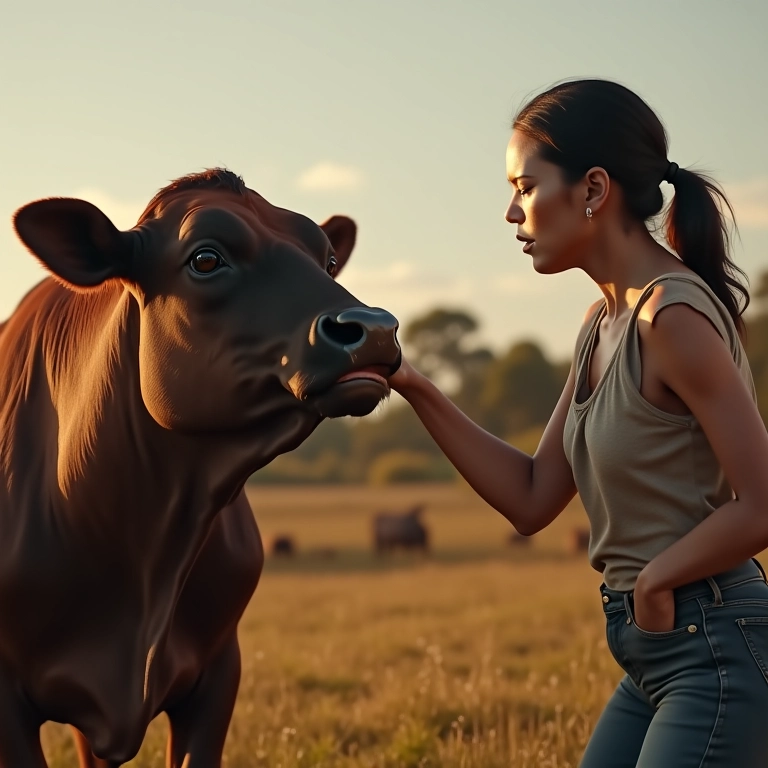 Vaca mansa se tornando agressiva repentinamente.