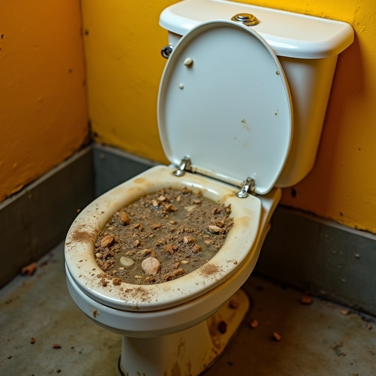 Vaso sanitário entupido: imagem de sonho.