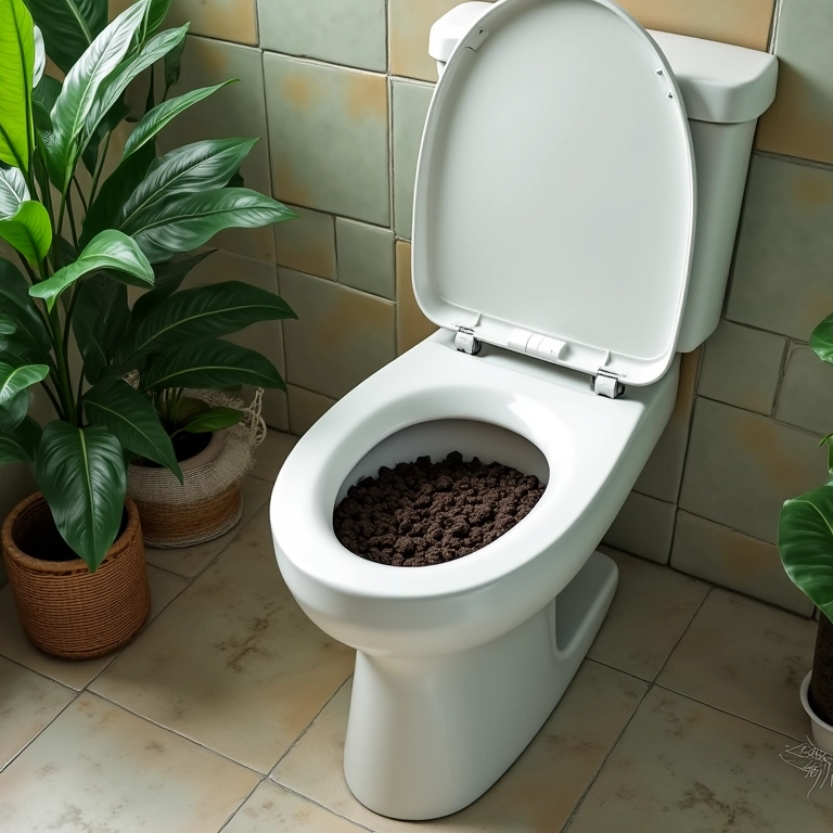 Vaso sanitário transbordando fezes: representação de sonho.