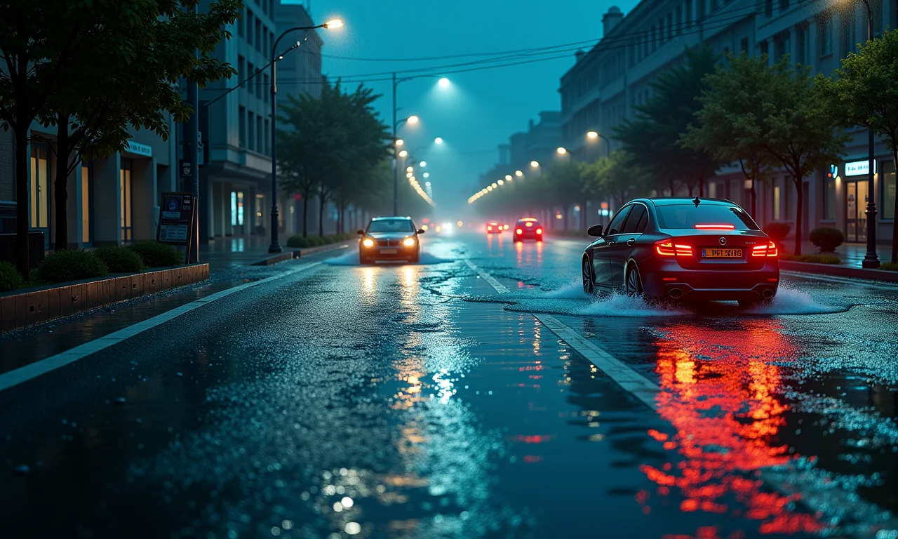 Água do mar invadindo uma cidade, simbolizando o impacto das emoções descontroladas na vida.