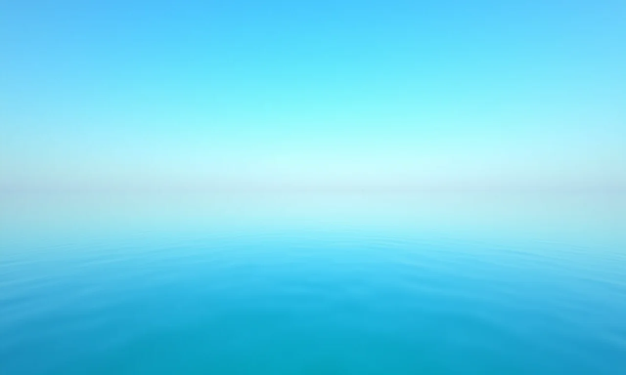 Água parada e cristalina refletindo o céu azul, simbolizando calmaria e introspecção.