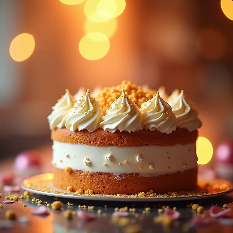 Bolo confeitado em sonho: prenúncio de alegria e celebração