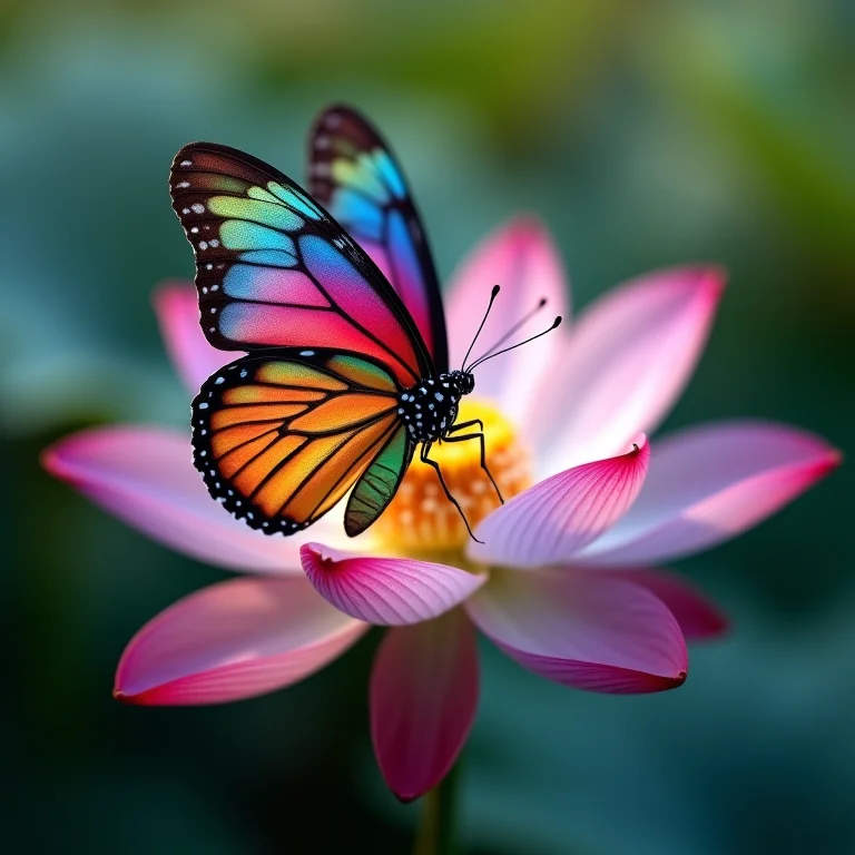 Borboleta colorida: alegria, vitalidade e expressão da alma