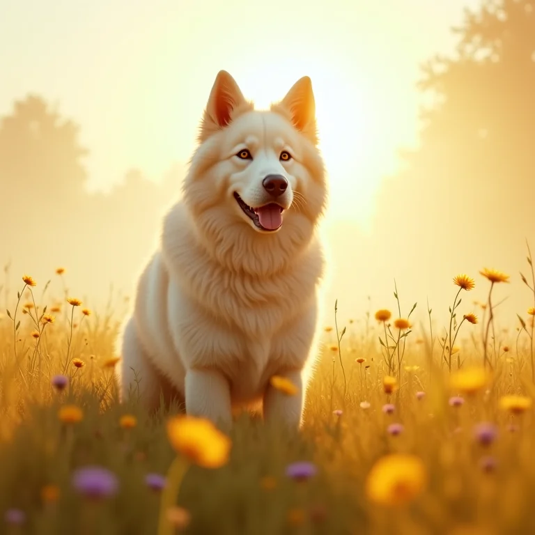 Cachorro branco gigante: proteção e força interior