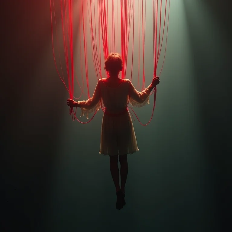 Figura suspensa, simbolizando o efeito rebote do sono REM após o consumo de álcool.