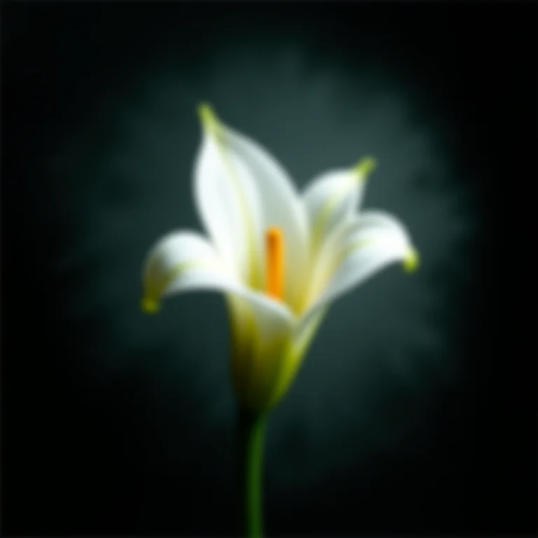 Lírio branco em sonho: pureza e novos começos