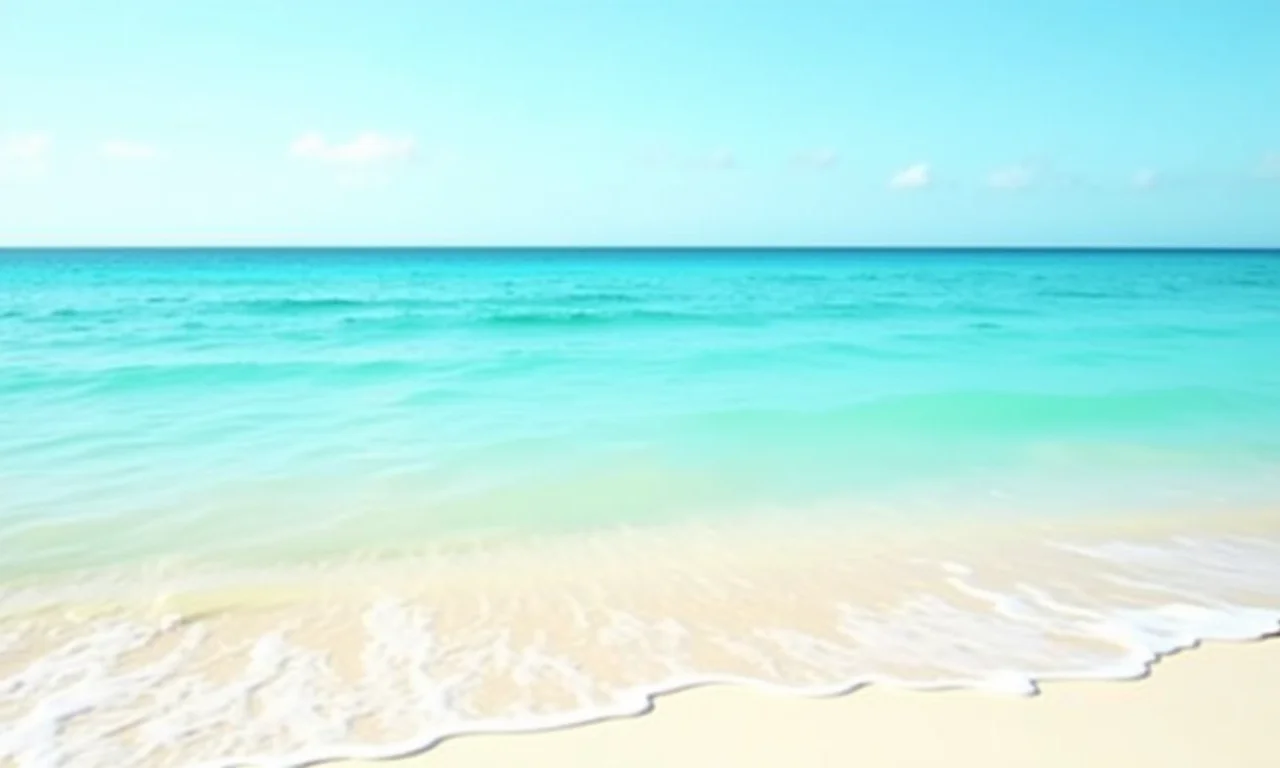 Mar calmo e azul refletindo tranquilidade e serenidade.