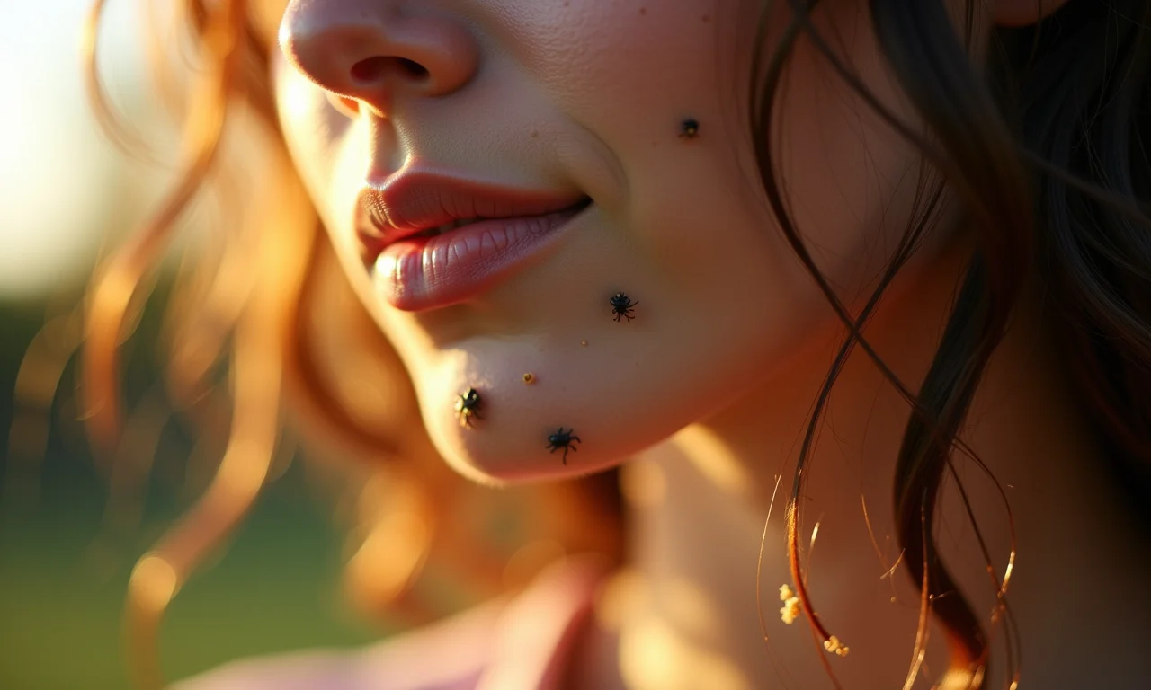 Mulher preocupada examinando o cabelo à procura de piolhos.