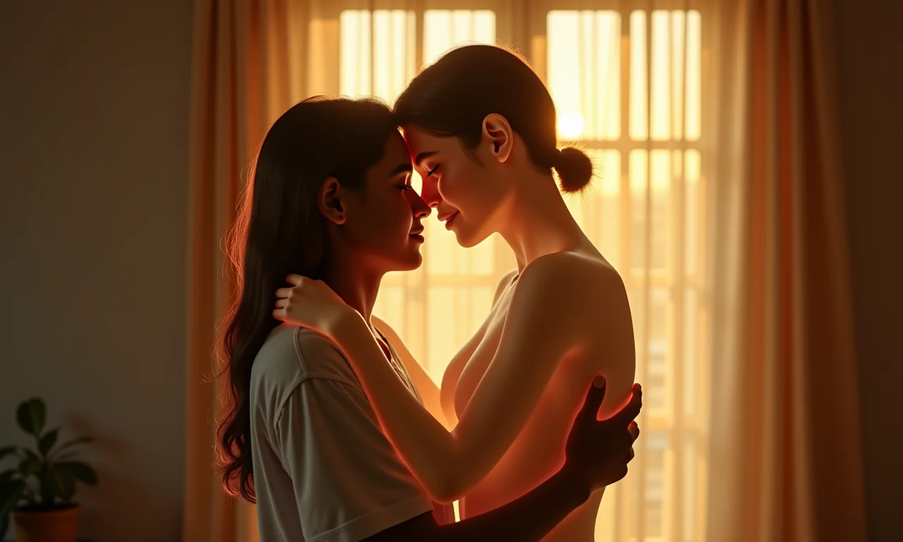 Pessoa recebendo um abraço reconfortante de ente querido falecido em sonho.