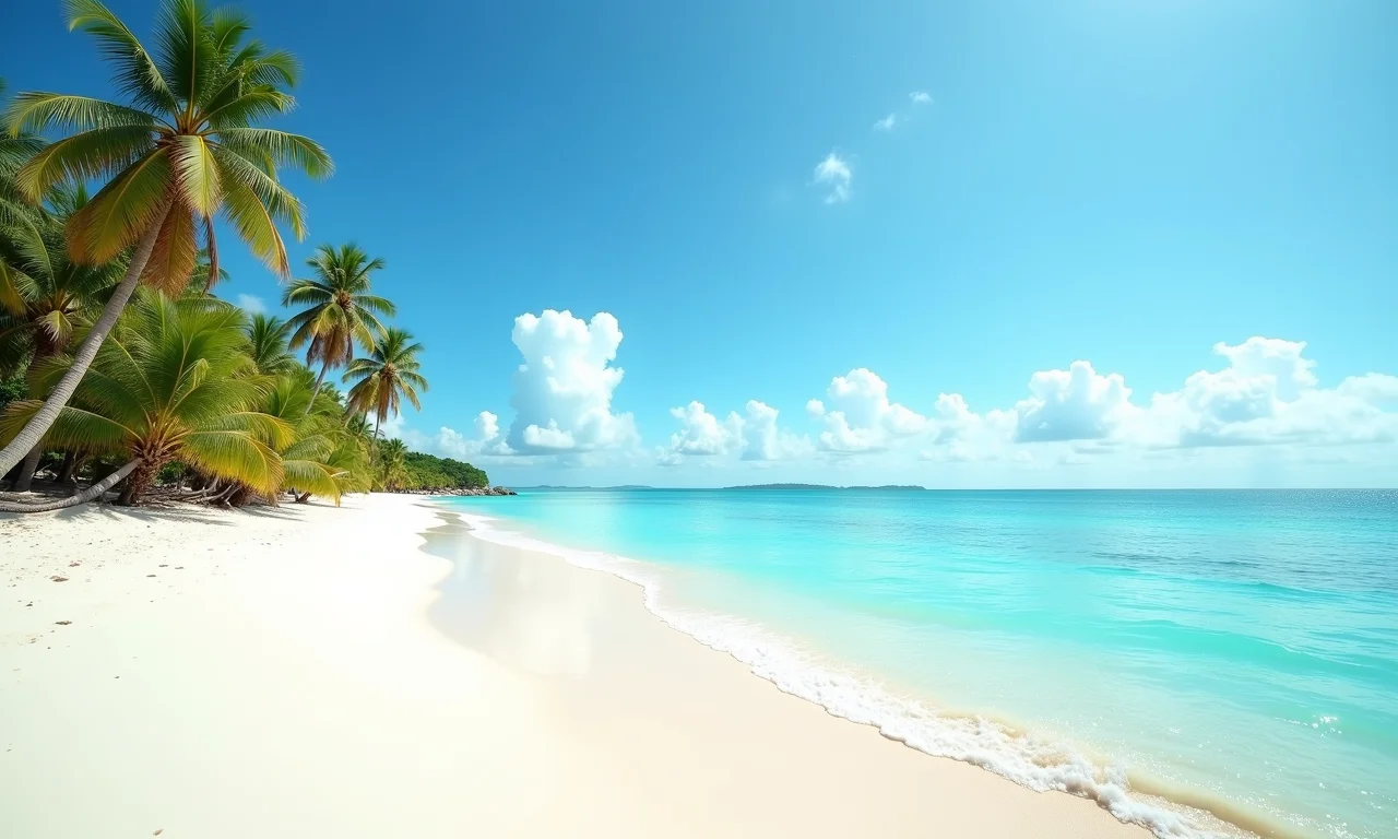 Praia deserta no Brasil, representando a busca por paz interior e isolamento para reflexão.
