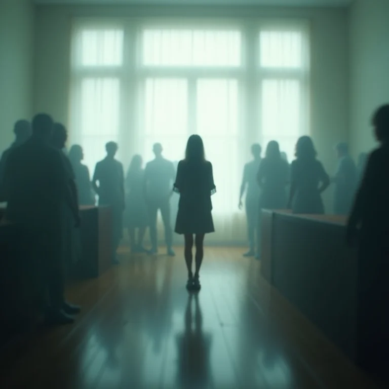 Quarto cheio de pessoas, representando a necessidade de conexão social e interação.
