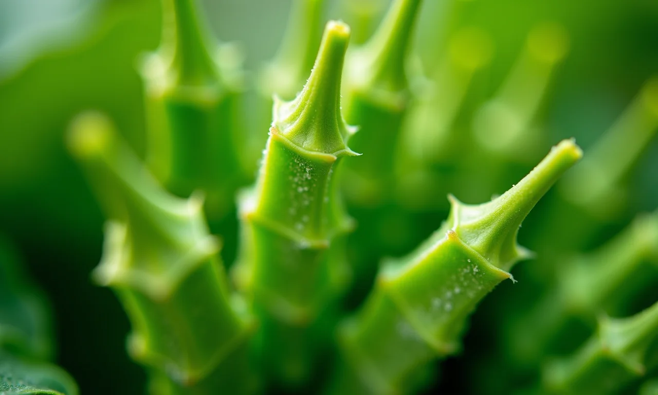 Quiabo fresco e vibrante, simbolizando sonhos e significados.