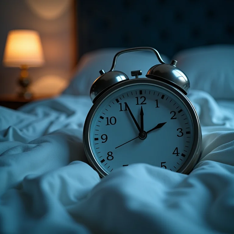 Relógio derretendo na cama: símbolo de cansaço extremo e privação de sono.