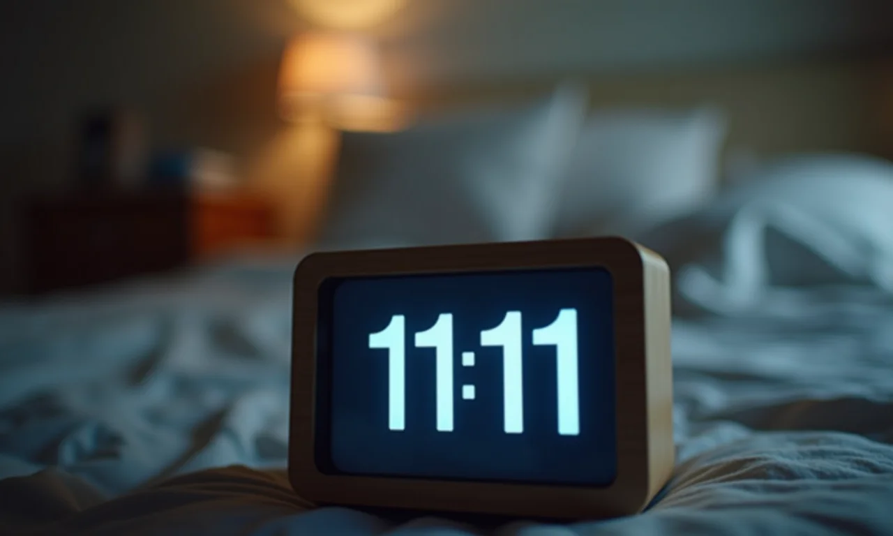 Relógio digital mostrando 11:11, representando sincronicidade.