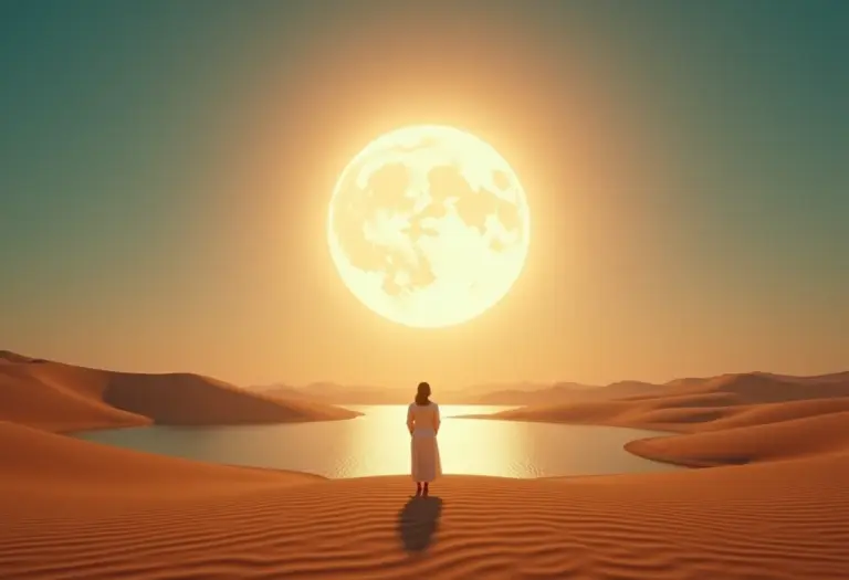 Sonho com oásis: esperança e renovação em meio ao deserto.