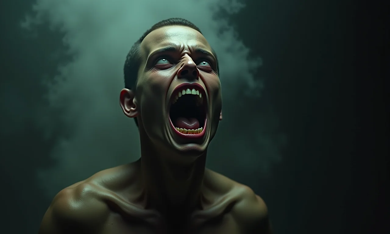 Transformação horripilante em um Wendigo.