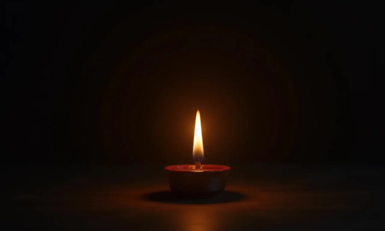 Vela ilumina quarto escuro, simbolizando clareza e sabedoria.