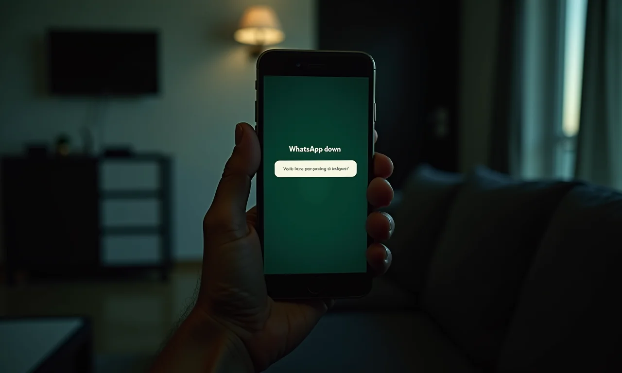 WhatsApp fora do ar, tela de erro no celular