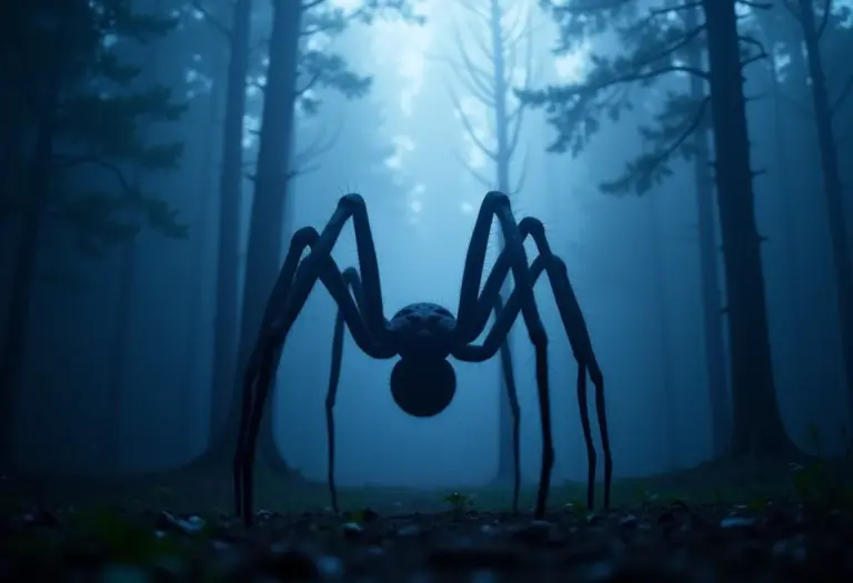 Aranha caranguejeira em névoa: mistérios do subconsciente
