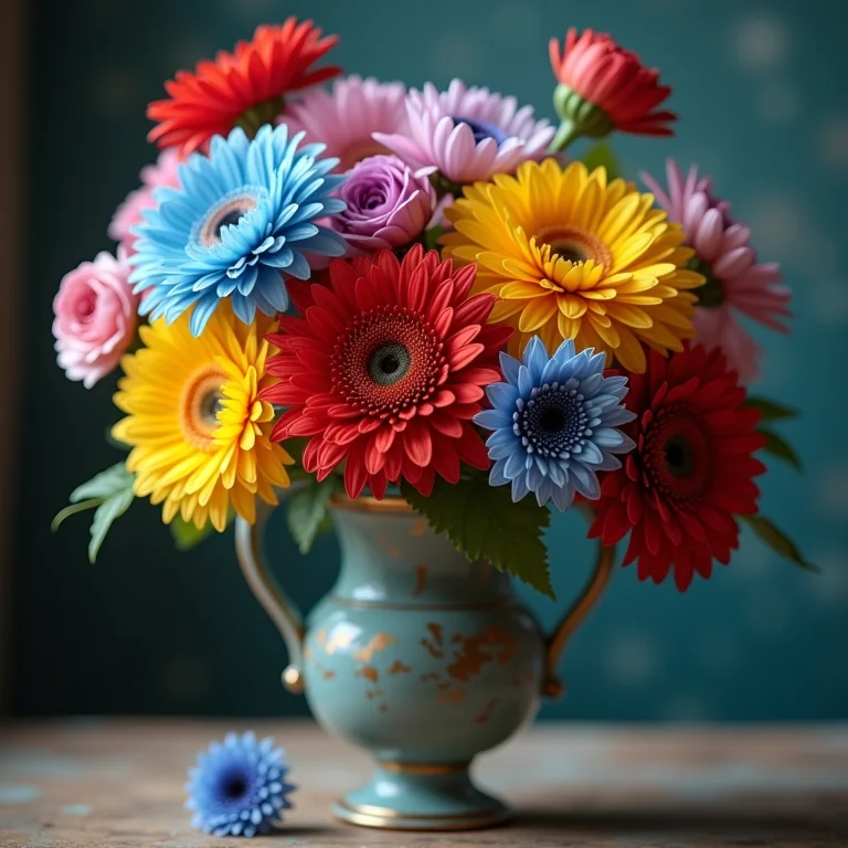 Buquê de flores coloridas com significados diversos