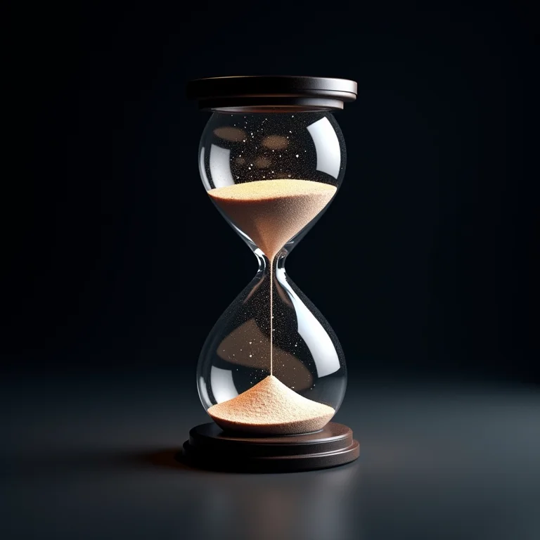 Cálculo do tempo de sono: ampulheta cósmica