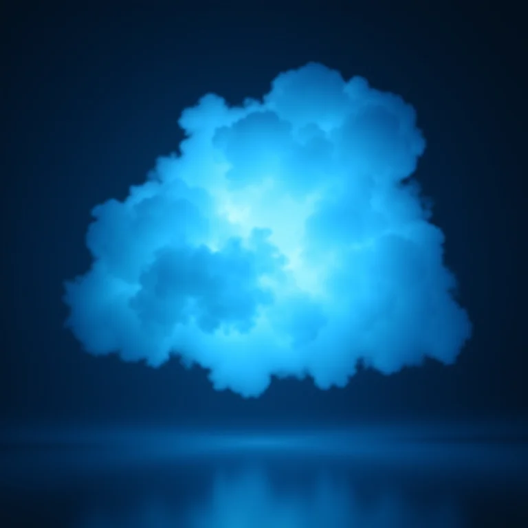 Celular com luz azul criando uma nuvem de sonhos, representando aplicativos de sono.