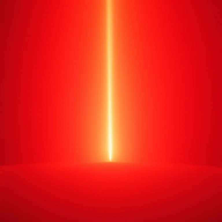 Céu vermelho limpo, raio de luz dourada, simbolismo onírico