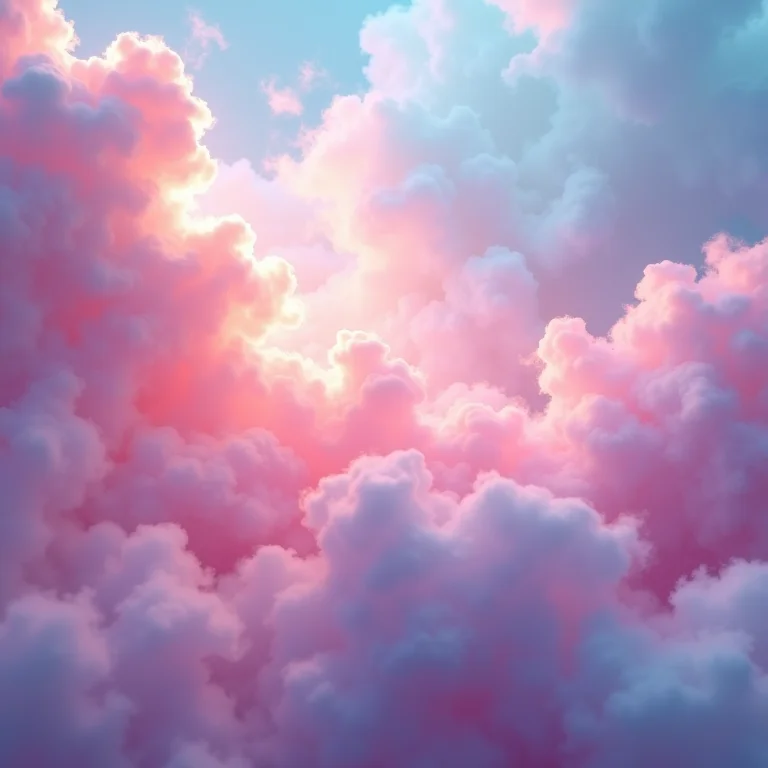 Cores vibrantes se misturando em uma nuvem etérea, representando as emoções e energias dos sonhos.