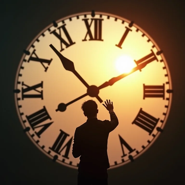 Definindo o tempo de sono: silhueta ajustando ponteiros