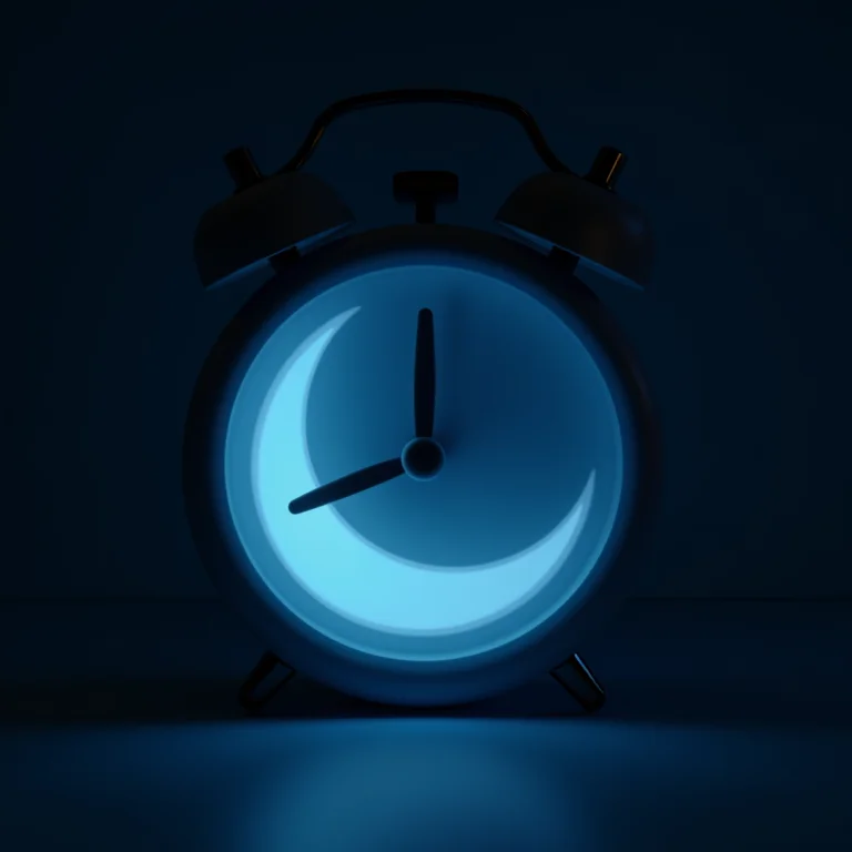 Despertador com lua crescente, representando um alarme inteligente para o sono.