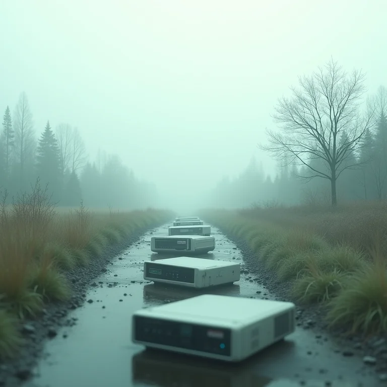 Eletrônicos desaparecendo, representando a eliminação