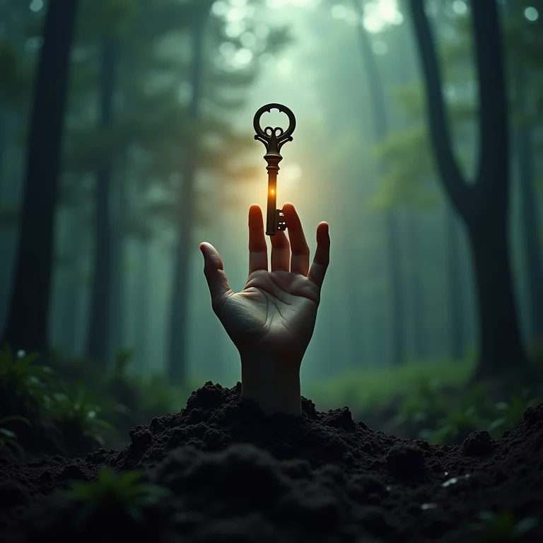 Encontrar uma chave grande, simbolizando novas oportunidades e soluções inesperadas.