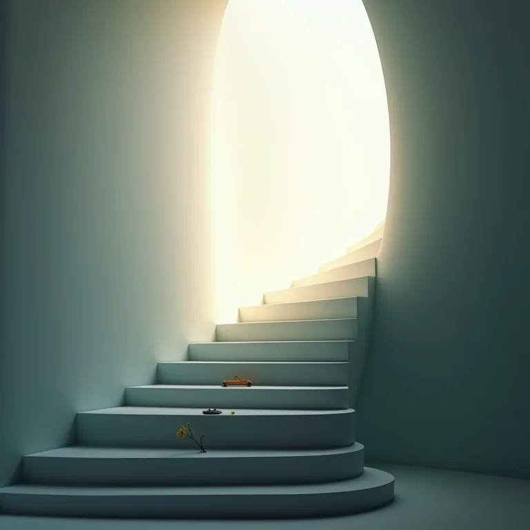 Escada para a luz com balança