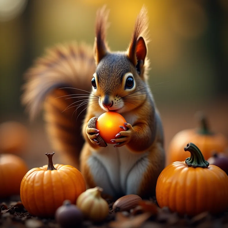 Esquilo comendo em sonho: fartura ou preocupação com o futuro?