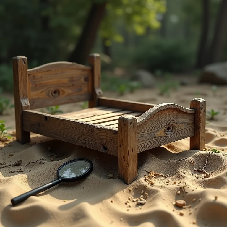 Estado da madeira de uma cama antiga, simbolizando o envelhecimento e a necessidade de cuidado